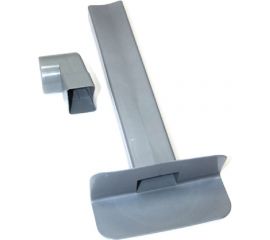 Парапетная прямоугольная (скапер) воронка Татполимер ТП-01.П.ПВХ серая 30661 