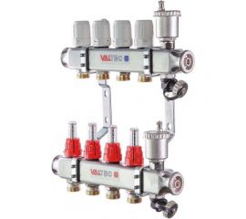 Valtec Коллекторная группа НЕРЖАВЕЙКА со встр. расх. в сборе, 1x9 вых. VTc.586.emnx.0609 