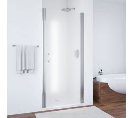 Vegas-Glass Дверь в душевой проем профиль глянцевый хром стекло сатин ЕР 60 08 10 