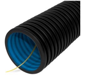 Промрукав Труба гофрированная двустенная ПНД гибкая тип 450 SN16 стойкая к ультрафиолету не распространяющая горение с/з черная д75 50м PR15.0142 