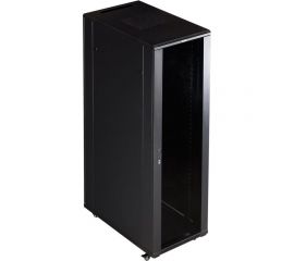 TWT Шкаф 19 Business, 18U 600x800, черный, передняя дверь стекло, задняя дверь распашная металл 