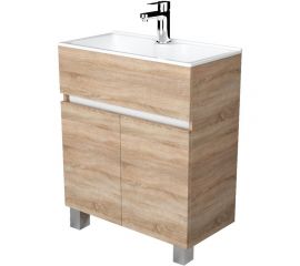1Marka Тумба с раковиной Mira 60Н 2д. Дуб Сонома У83303 