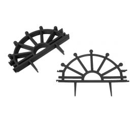 Декоративный заборчик Дачная мозаика Штурвал черный 10638 