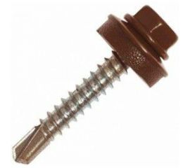 Kenner Cаморез кровельный 5,5x19 RAL8017, тёмно-коричневый 4000шт ск55198017 