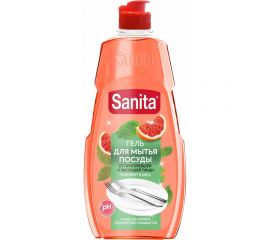 Гель для мытья посуды от засохшей пищи и жира SANITA Грейпфрут + мята 450 г 23046 