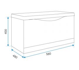 1Marka Тумба Этюд 58 П 1 в. я. Белый глянец У51989 