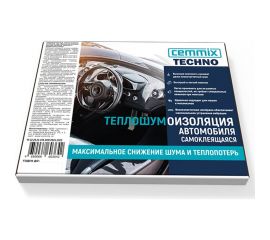 Самоклеющаяся тепло-шумоизоляция CEMMIX techno авто и механизмы, 600x500x4 мм 85301957 