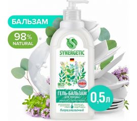 Гель-бальзам для мытья посуды и детских игрушек SYNERGETIC Эвкалипт и горный чабрец 0.5 л 103062 