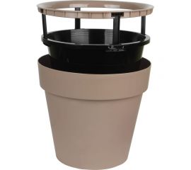 Пластиковый горшок liveingreen Протея 9 л, фраппе, с вкладкой, диам. 27 см, высота 24 см ПР27-90 