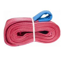 Буксировочный грузовой трос MEGAPOWER 53000 кг, 5 м, ширина 150 мм, петля-петля, в сумке M-78553 