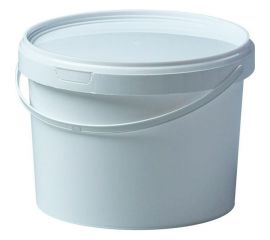 Ведро Тара.ру полипропилен, 3.3 л, круглое, с белой крышкой, белое 26382 