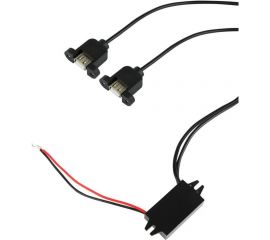 Адаптер DC 12V - 2 x USB-A 5V 3A REXANT 16-0602 