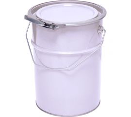 Ведро Тара.ру металл, 5 л, с крышкой, с обручем, белое 21237 