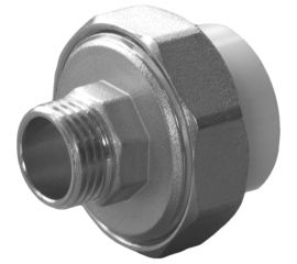 Разъемная муфта с наружной резьбой Политэк ПП 25х1/2 9800002512 