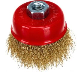 Щетка-чашка (75 мм; М14; латунь) для УШМ vertextools 12300-075 