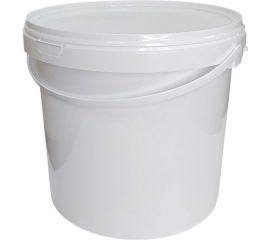 Ведро Тара.ру полипропилен, 5.8 л, круглое, с белой крышкой, белое 26413 