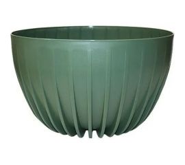 Пластиковый горшок с вкладкой liveingreen МИСКА СИГМА нефрит, диаметр 30 см, высота 16 см, 7.9 л СИ вкМ30-32 
