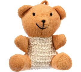 Мочалка из сизаля с хлопком Банные Штучки собачка, мишка, зайка 10х7х14 см 40129 