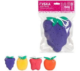 Губка для тела TIAMO 4Play ФРУКТЫ объемная 3D 13465 