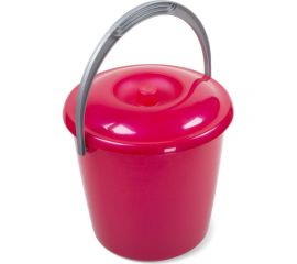 Ведро Martika Соло 7 л, с крышкой, перламутровое красное С632ККРА 