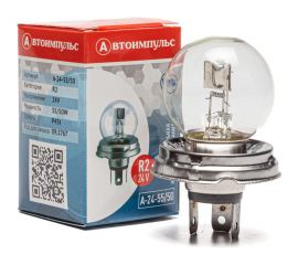Автомобильная лампа накаливания Autoimpuls А24-55+50 