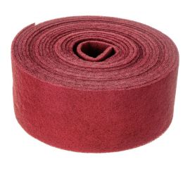 Рулон шлифовальный на нетканой основе Premium Scuff 115 мм, 10 м, Р360, тонкий, красный SANDWOX 298.115.10.360 