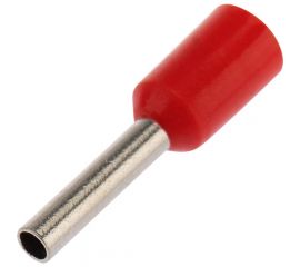 Штыревой втулочный изолированный наконечник REXANT F-8 мм 1 мм2 НШВи 1.0-8 красный 10 шт 06-0405-A 