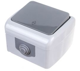 Проходной выключатель EKF Мурманск 1-клавишный 10А IP54 серый 803739 