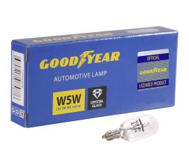 Автомобильная лампа накаливания Goodyear W5W 12V 5W W2.1x9.5d блистер: к-т 2шт. GY015206 