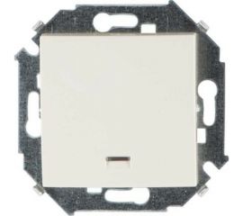 Одноклавишный выключатель Simon с подсветкой, 16А, 250В, винтовой зажим, сл.кость 20 1591104-031 
