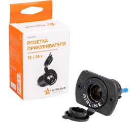 Гнездо прикуривателя Airline встраиваемый, влагозащищенный, 12/24 В, пластик AEBJ204 