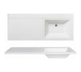 Мебельный умывальник RUNO Гамма 120 лайт левое крыло, белый 00-00001025 