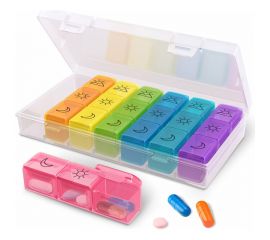 Таблетница-органайзер для лекарств и витаминов DASWERK 7 дней/3 приема BOX 630848 