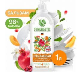 Гель-бальзам для мытья посуды и детских игрушек SYNERGETIC Сочный гранат и абрикос 1 л 103114 