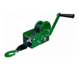 Ручная барабанная лебедка HITCH HW 1100 кг, лента 10 м SZ073169 