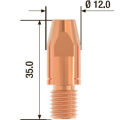 Наконечник контактный CuCrZr (25 шт; M10; 35 мм; 1.0 мм) FUBAG FB.CTM10.35-10 