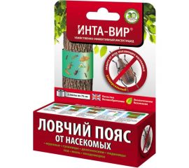 Ловчий пояс от насекомых Инта Вир две ленты, 75 см Сз0100ИНТ02 