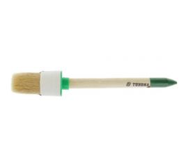 Кисть TUNDRA круглая натуральная щетина, деревянная ручка, №6, 30 мм 881552 