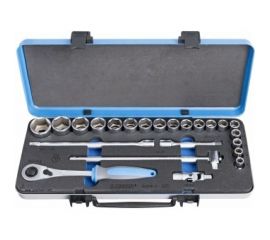 Набор головок торцевых шестигранных Unior 1/2" 23 предмета в металлическом кейсе 10-32 мм 3838909127798 