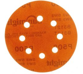 Круг шлифовальный GOLD B312T (5 шт; 125 мм; на липучке; 8 отв; золотистый; P500) SUNMIGHT 58117R 