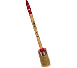 Круглая кисть ЗУБР УНИВЕРСАЛ - МАСТЕР, светлая щетина, деревянная ручка, №6х30мм 01501-30 