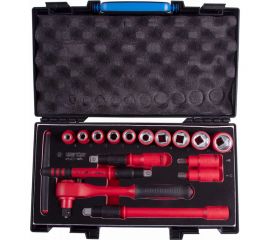 Набор торцевых диэлектрических головок KING TONY 1/2, шестигранные, 8-24 мм, 16 пр 45VE01MRV 