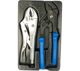 Набор инструмента (переставные клещи и зажим, ложемент, 2 предмета) KING TONY 9-40102GP 