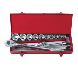 Набор торцевых головок с принадлежностями (3/4"", шестигранные, 22-50 мм, 14 предметов) KING TONY 6314MR 