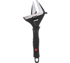 Разводной ключ Ремоколор двухкомпонентная рукоятка, тонкие губки, 300 мм, макс 0-59 мм 43-1-530 