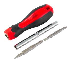 Переставная отвертка с двумя двухсторонними битами РемоКолор SL6*PH2; SL4*PH1 33-0-002 