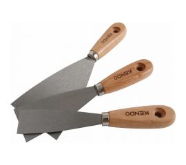 Набор скребков KENDO с деревянной ручкой, 3шт 45121 