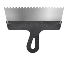 Фасадный зубчатый шпатель (250 мм, нержавеющая сталь, 6 мм) Biber 35215 тов-048249 