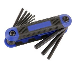 Набор складных ключей РемоКолор HEX CrV, в пластиковом держателе, 1,5; 2,0; 2,5; 3,0; 4,0; 5,0; 6,0; 8,0 33-2-708 