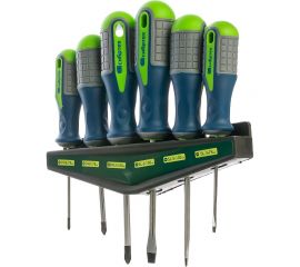 Набор отверток CrV, трехкомпонентные рукоятки, 6шт СИБРТЕХ 13374 